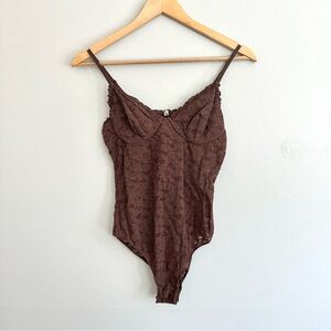 Aerie Chocolate Lace Bodysuit